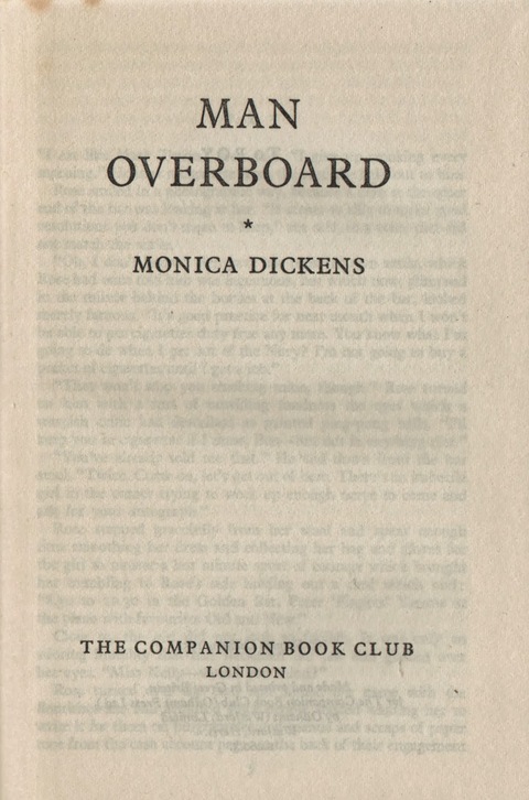 Man Overboard by Monica Dickens