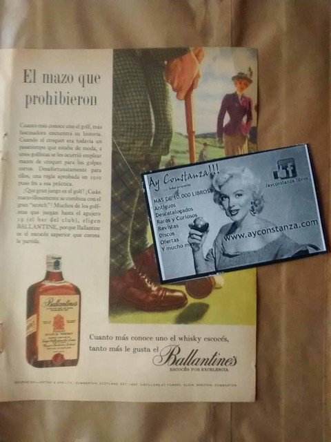 Publicidad Antigua whisky escocés Ballantines