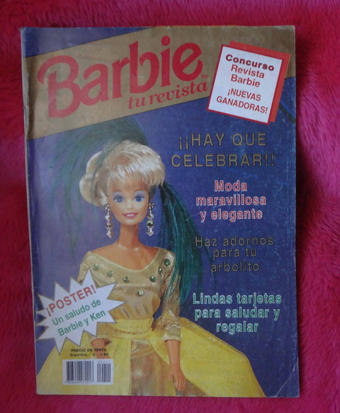 Barbie Tu Revista - Noviembre 1992 Especial Navidad - Poster Barbie y Ken