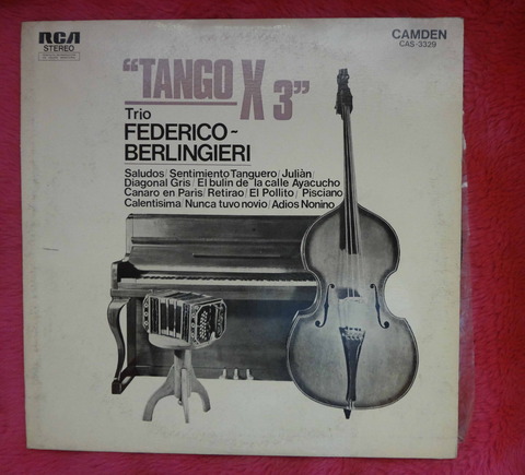 Trio Federico Berlingieri - Tango X 3 - disco de vinilo