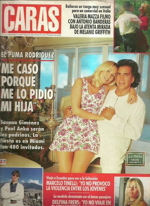 Revista Caras N°752 6 de Junio de 1996 -Pimpinela - Spinetta - Moria Casan y Sofia Gala - Xuxa