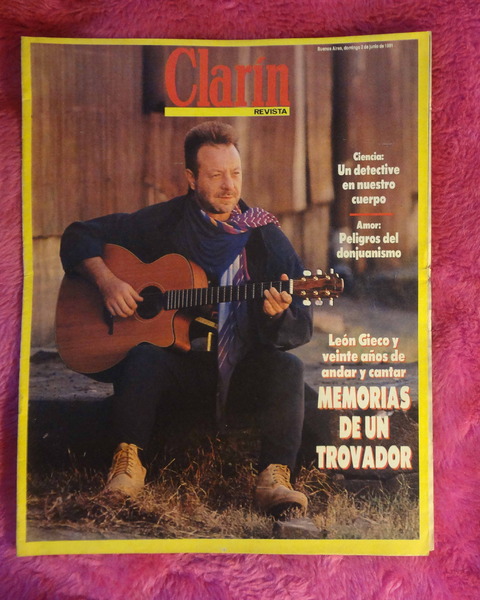 Clarín revista 2 de junio de 1991 - Leon Gieco