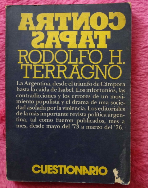 Contratapas de Rodolfo Terragno