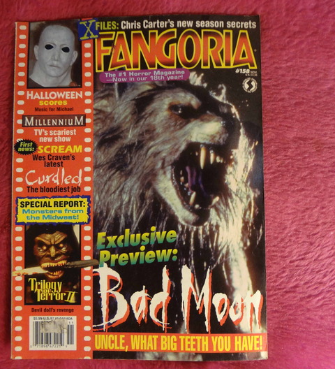 Revista FANGORIA n°158 Halloween - Bad Moon - Scream Wes Craven - X Files Chris Carter