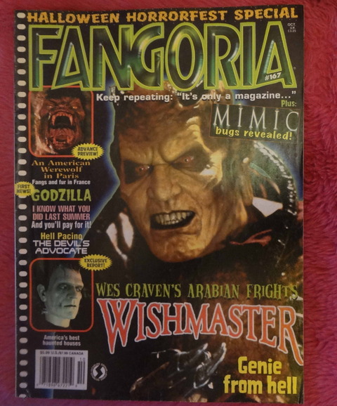 Revista FANGORIA n°167 - October 1997 Wes Craven