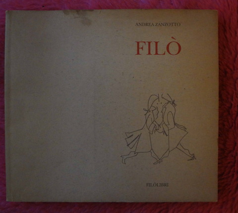 Filo de Andrea Zanzotto con una carta y cinco dibujos de Federico Fellini