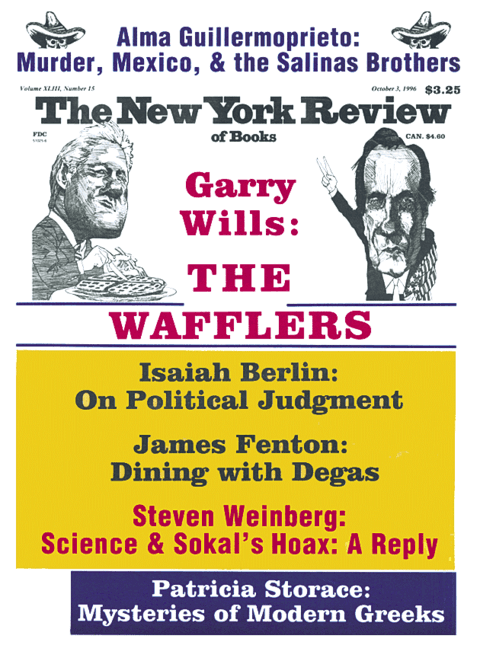 The New York Review Of Books - October 3 - 1996
