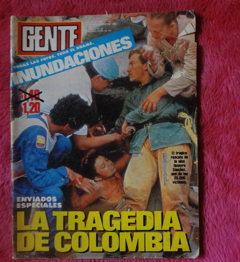 Revista Gente N°1061 - 21 de Noviembre de 1985 - Se inunda Epecuen - Monzon - Tragedia Volvan Nevado Ruiz