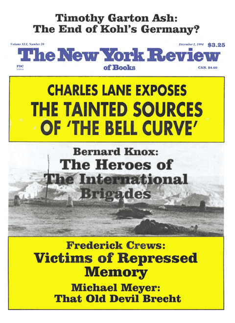 The New York Review Of Books - December 1 - 1994