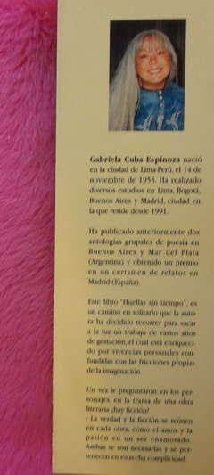 Huellas sin tiempo de Gabriela Cuba Espinoza - Firmado por la autora