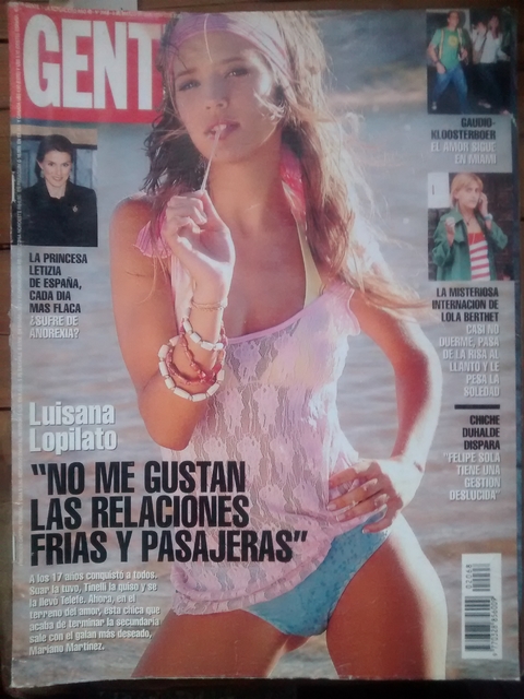 Revista Gente 2005 - Luisana Lopilato - Jazmin de Grazia - Emilia Atias - Pamela David - Julieta Prandi