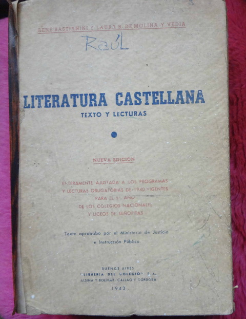 Literatura Castellana de Rene Bastianini - Laura B. de Molina Y Vedia - Texto y Lecturas