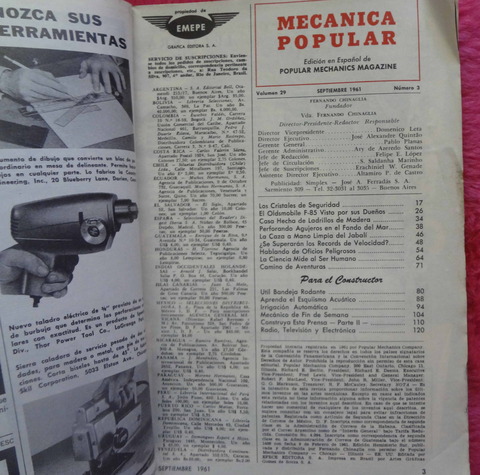 Mecánica Popular Revista - Septiembre de 1961