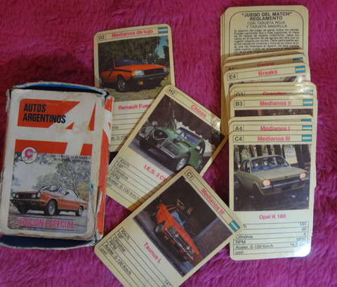 Autos argentinos - Edición especial - Naipes Cromy Match 4 años 80