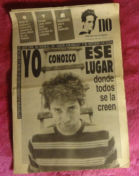 Suplemento NO de Pagina/12 - Abril de 1994 - Gustavo Cerati