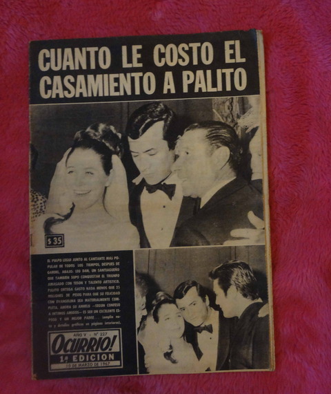 Revista Ocurrió! - 10 de Marzo de 1967 - Casamiento de Palito Ortega - Ringo Bonavena