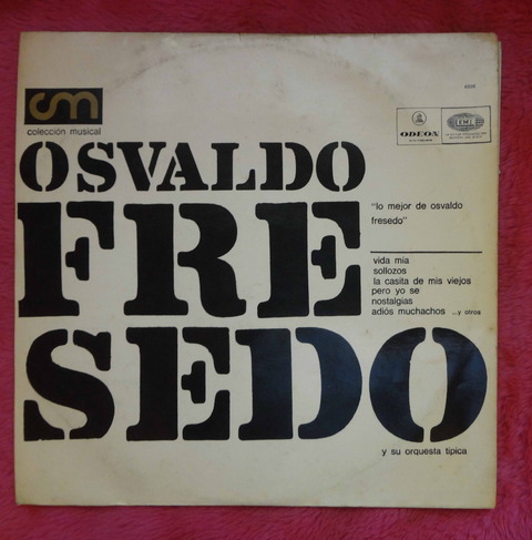 Lo mejor de Osvaldo Fresedo y su orquesta tipica - Vinilo lp Tango