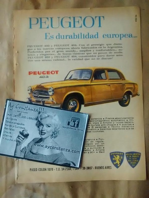 Publicidad Antigua Peugeot 403