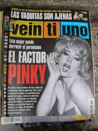 Revista Veintiuno - 1 de Julio de 1999 - El Factor Pinky - Gustavo Cerati