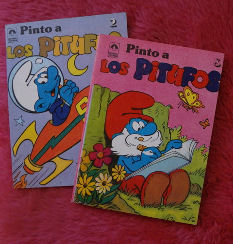Pinto a los Pitufos - Minilibros Los Pitufos años 80