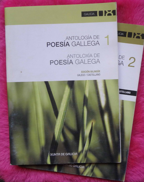 Antología de Poesía Gallega - Antoloxía de Poesía Galega - Antología de Narrativa Gallega - Dos tomos - Edicion bilingüe