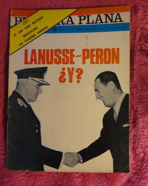 Primera Plana año 1972 - Lanusse Peron - Frantz Fanon - Eric Clapton - Fjord V -