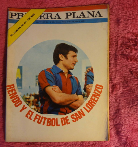 Primera Plana año 1968 - Alberto Rendo futbol San Lorenzo Ringo Bonavena Peronismo Juan Duarte Lezama Lima Bergara Leumann
