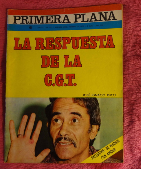 Primera Plana año 1972 - CGT Jose Ignacio Rucci Miguel Gila - Eloy Rebora Bertold Brech Paul Mc Cartney