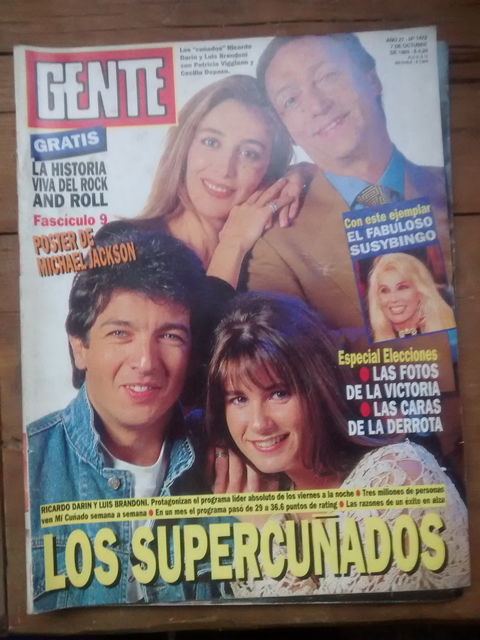Revista Gente - Octubre de 1993 - Cris Morena - Luciano Castro - Monica Guido - Madonna