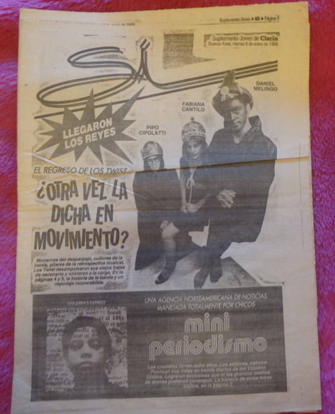 Suplemento SI de Clarin 6 de enero de 1989 - Los Twist - Spinetta 