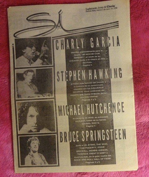 Suplemento SI 2 de Marzo de 1990 - Charly Garcia - Michael Hutchence - INXS 