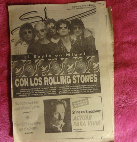 Suplemento SI Noviembre de 1989 - Rolling Stone - Soda Stereo
