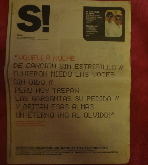 Suplemento SI de Clarín - 5 de Enero de 2007
