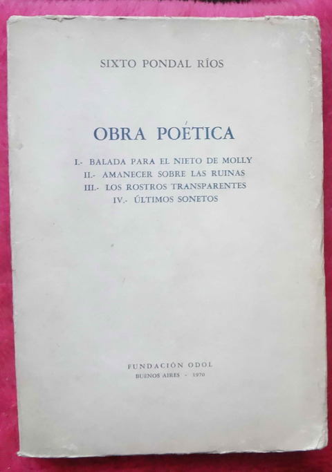 Obra Poetica de Sixto Pondal Rios
