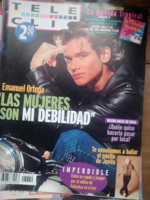 Revista Tele Clic - Octubre de 1997 - Gilda - Movida Tropical - Javito - Emanuel Ortega