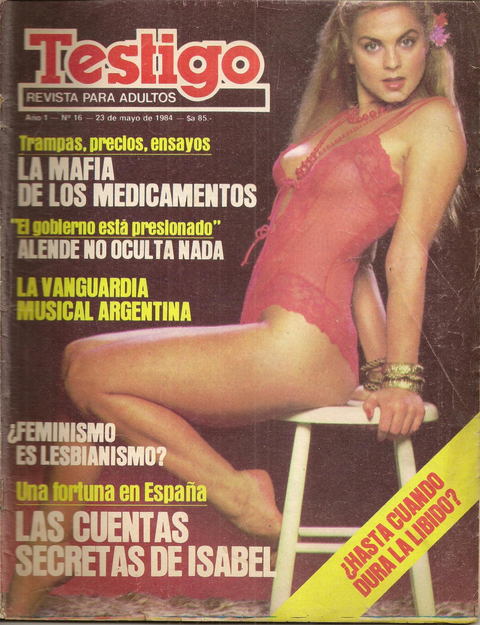Revista Testigo Revista para adultos N°16 - 1984 Lesbianismo Feminismo Rodolfo Fogwill Alezzo