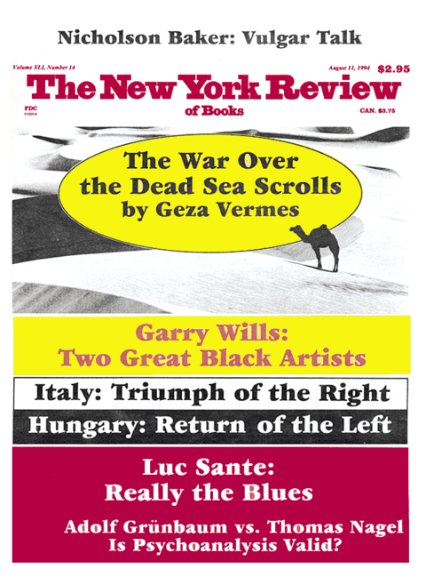 The New York Review Of Books - August 11 - 1994