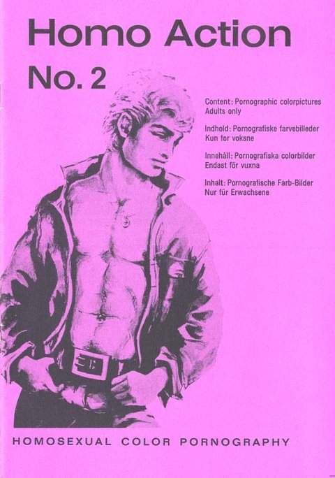 HOMO ACTION N° 2 Homosexual Color Pornography - Denmark - 1970