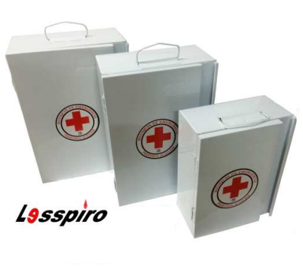 Botiquín de primeros auxilios grande color blanco, caja metálica para  emergencias, botiquín de emergencias vacío, diseñado