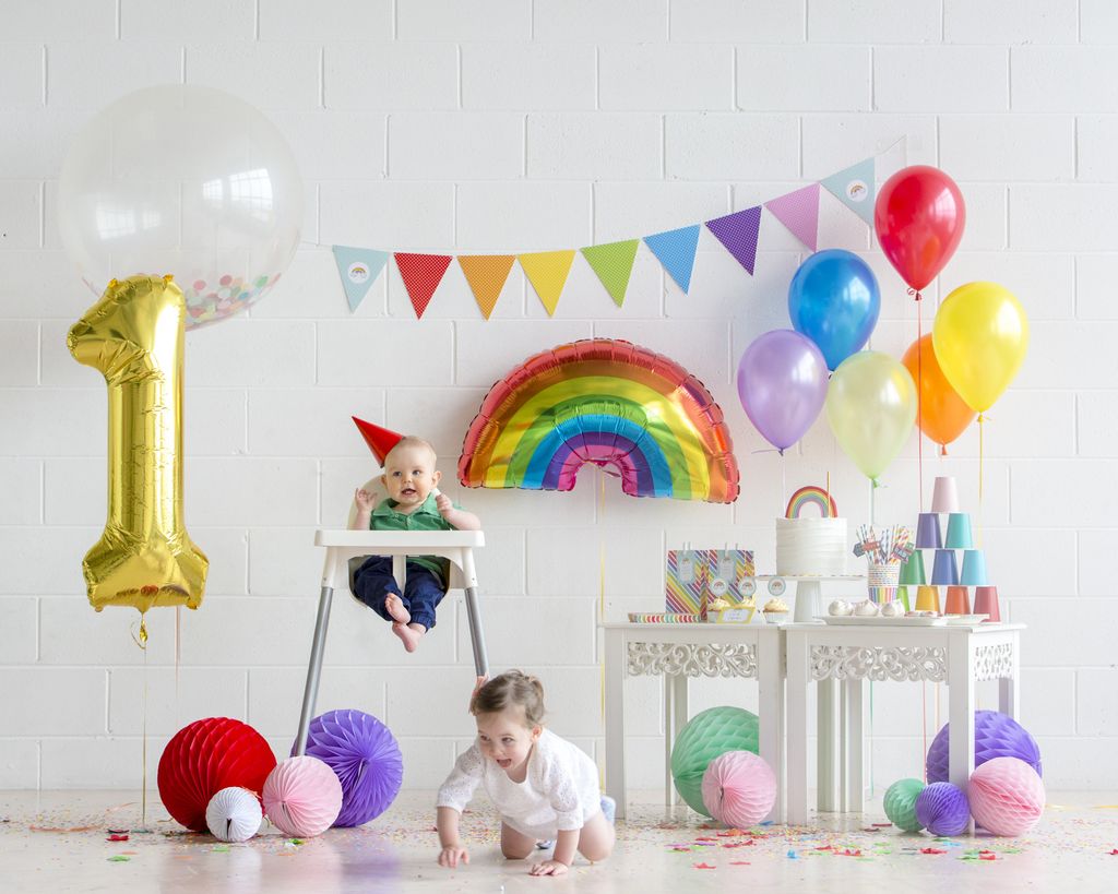 Globo Metalizado Arcoiris - 95 cms de ancho