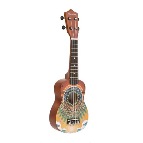 Ukelele Soprano BAMBOO The Sunset de estudio con diseño. Incluye funda BD-38