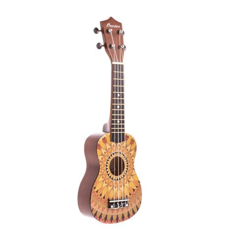 Ukelele Soprano BAMBOO The Summer de estudio con diseño. Incluye funda BD-36