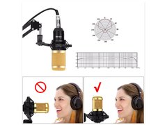 MICROFONO CONDENSADOR BM-800 WHITE