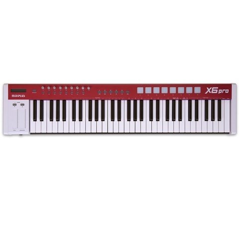 X6 pro MIDIPLUS TECLADO CONTROLADOR MIDI 61 TECLAS SEMIPESADAS  PADS Y SONIDOS