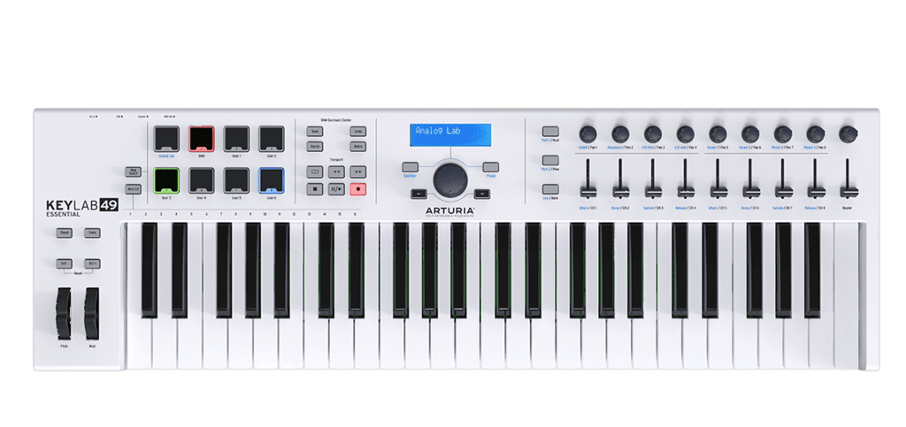 Blanco Arturia KeyLab 61 Essential Teclado Controlador MIDI Negro