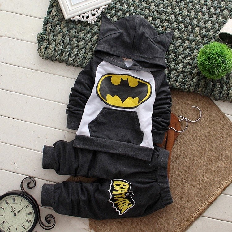 Conjunto Infantil Batman Capuz Moletom + Calça Importado