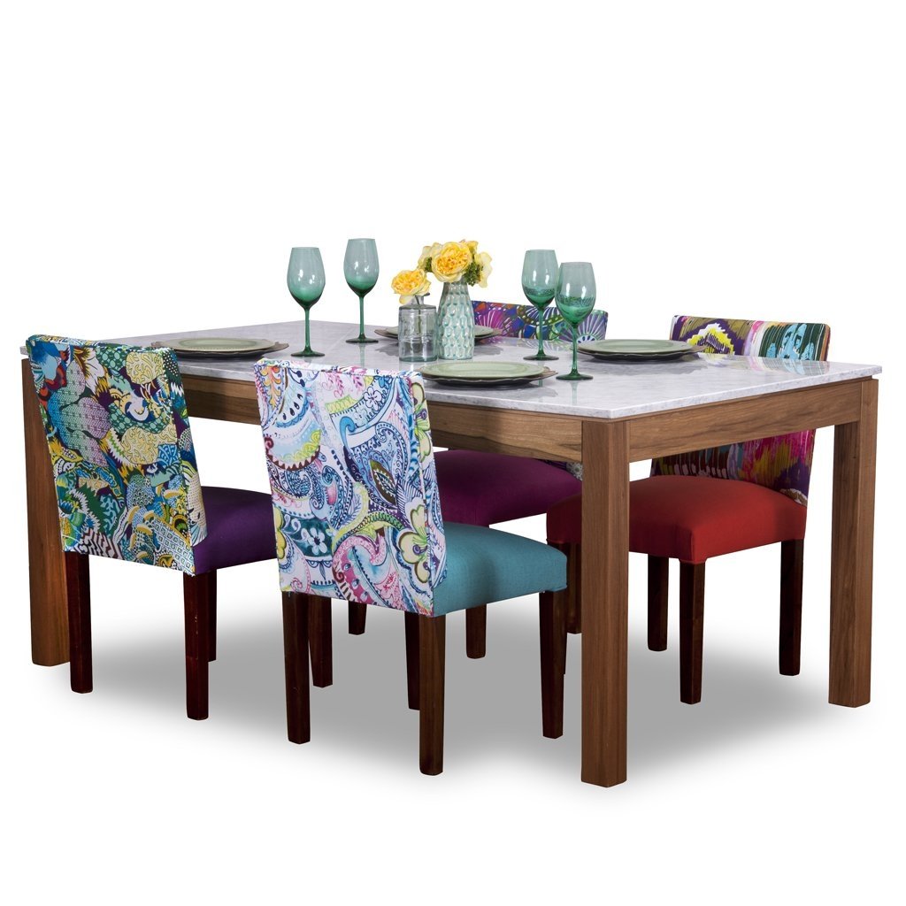Juego Comedor p/6 Personas. Mesa mármol Carrara + 6 sillas Juego Comedor p/6 Personas. Mesa mármol Carrara + 6 sillas