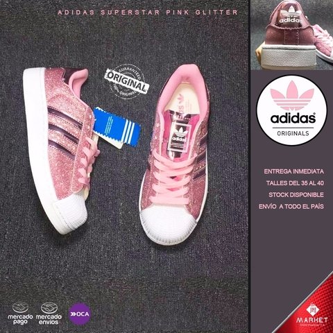 adidas superstar glitter pink