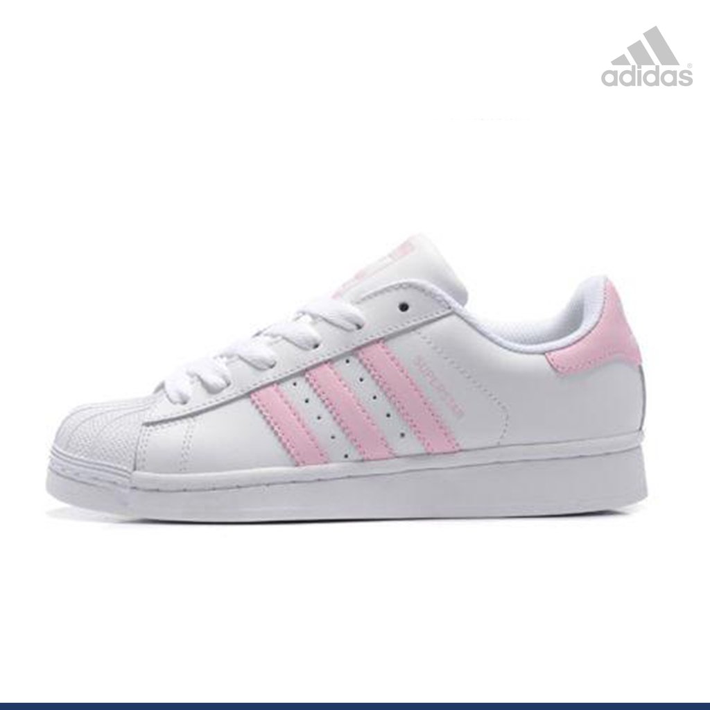 adidas superstar white and pink