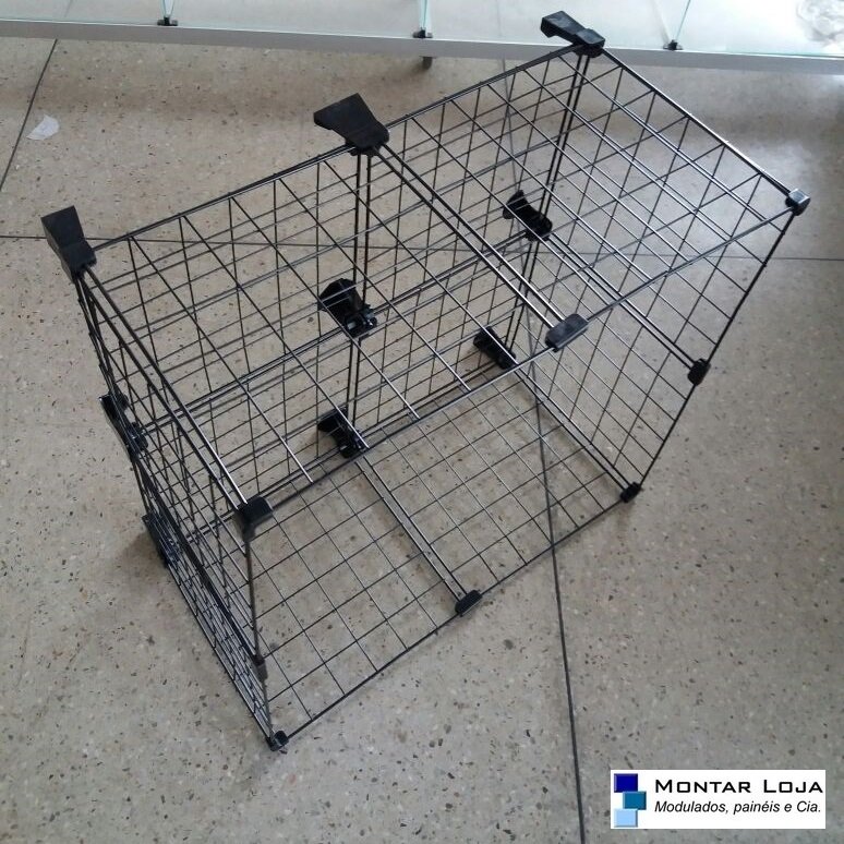 Cercadinho Para Porquinho Da índia Tela Preto 60x60cm
